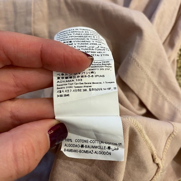 SISLEY V NECK HI-LOW TEE SHIRT - Picture 8 of 9